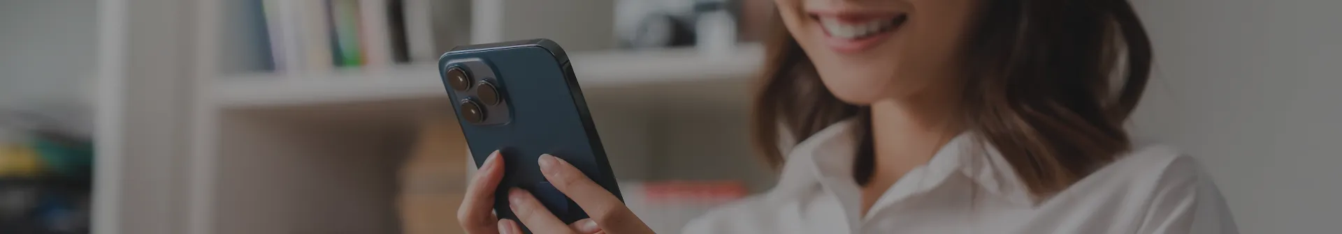 Library with books on shelves